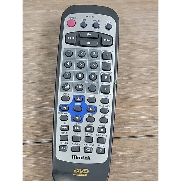 Mintek DVD Player Remote Control Model RC-320 Silver Gray Tested Working OEM - Picture 7 of 7